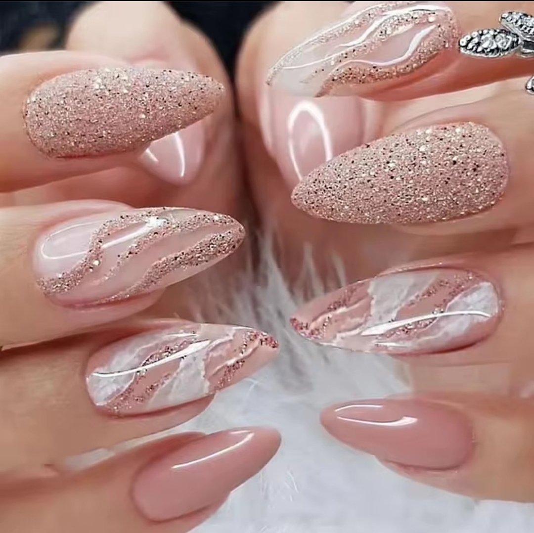 Unhas Postiças Rosa Glamour